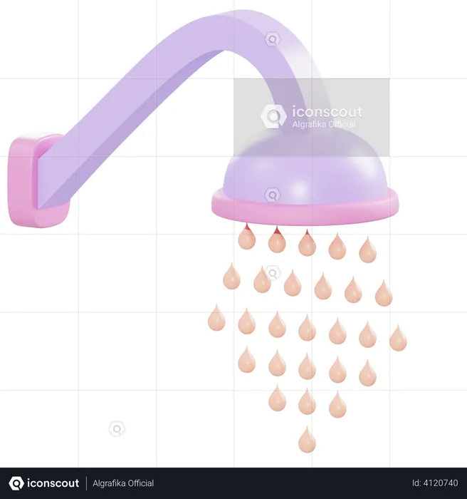 Shower  3D Illustration