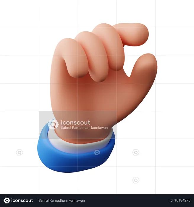 Showing Little Size Hand Gesture  3D Icon