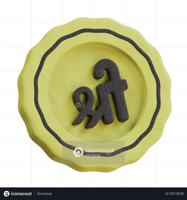 Moneda de shree  3D Icon