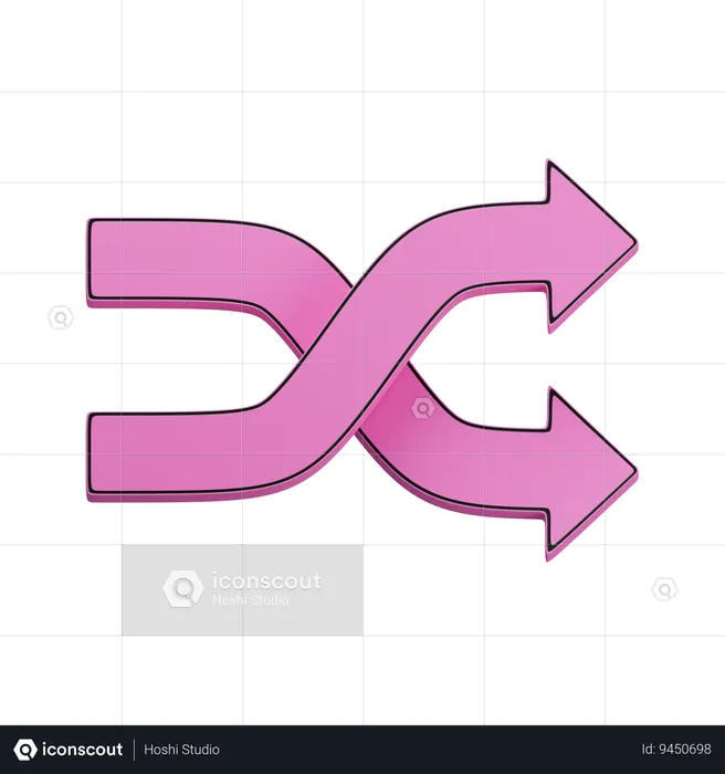 Shuffle arrow  3D Icon