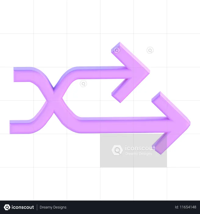 Mélanger les flèches  3D Icon