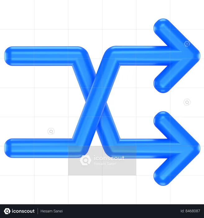 Shuffle Right  3D Icon