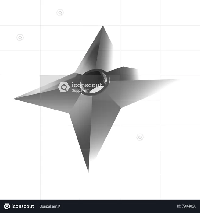 Shuriken  3D Icon