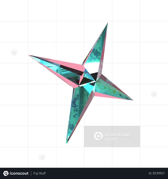 Forma abstracta shuriken  3D Icon