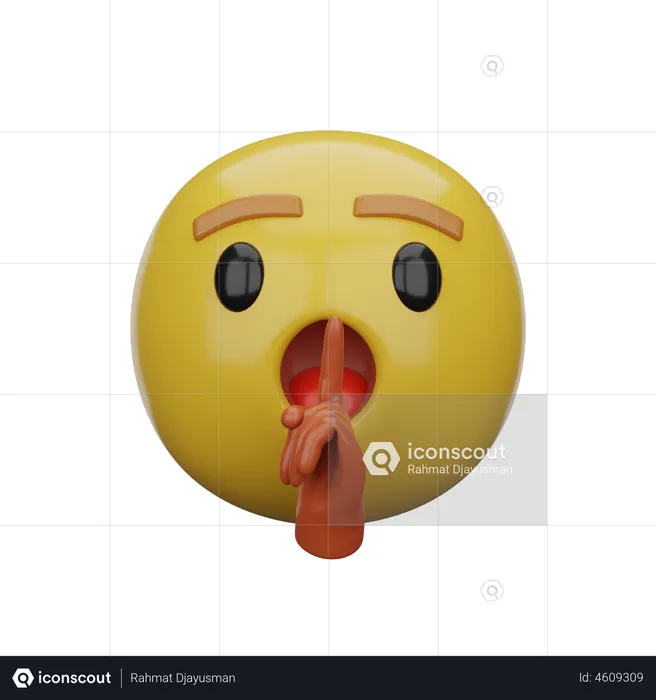 Shut Up Emoji 3D Emoji