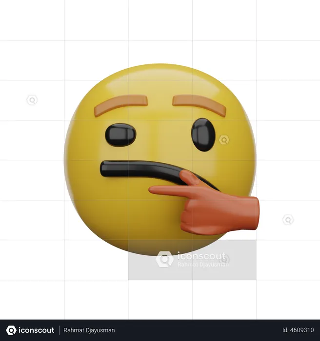 Shut Up Emoji 3D Emoji