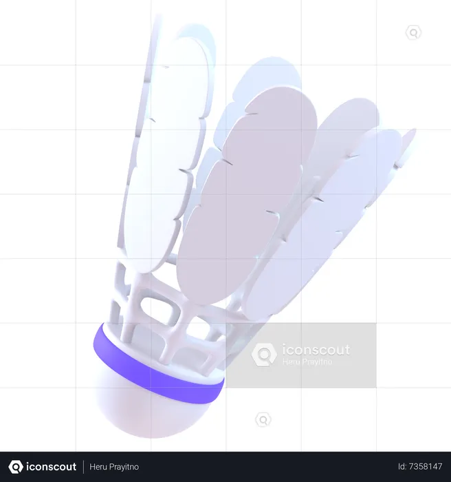 Shuttlecock  3D Icon