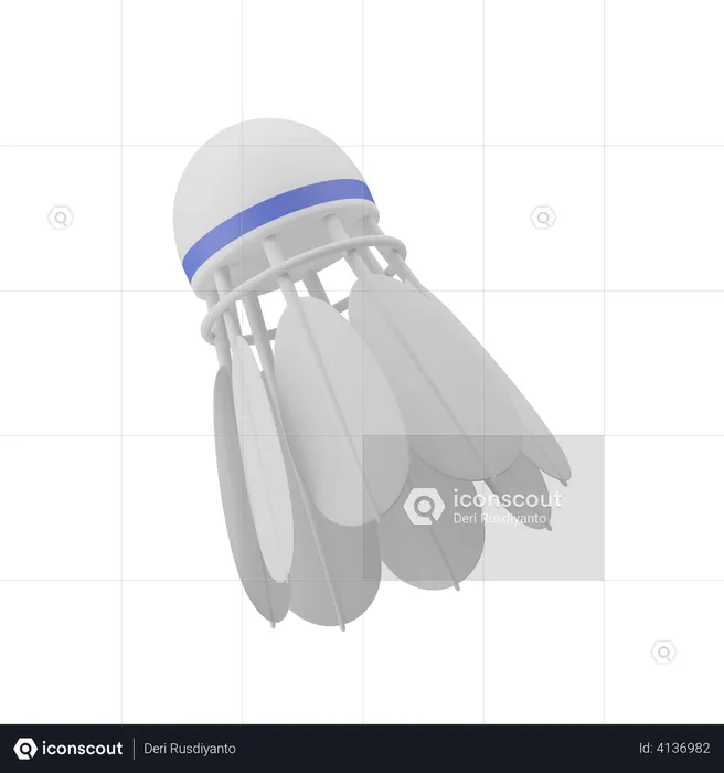 Shuttlecock  3D Illustration