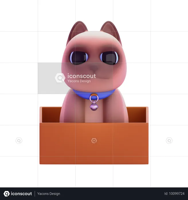 Siamese Cat  3D Icon