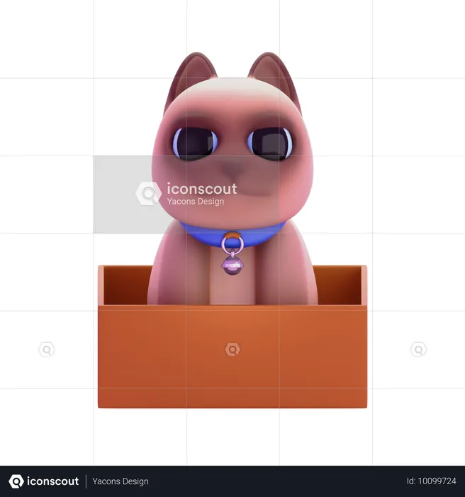 Siamesische Katze  3D Icon