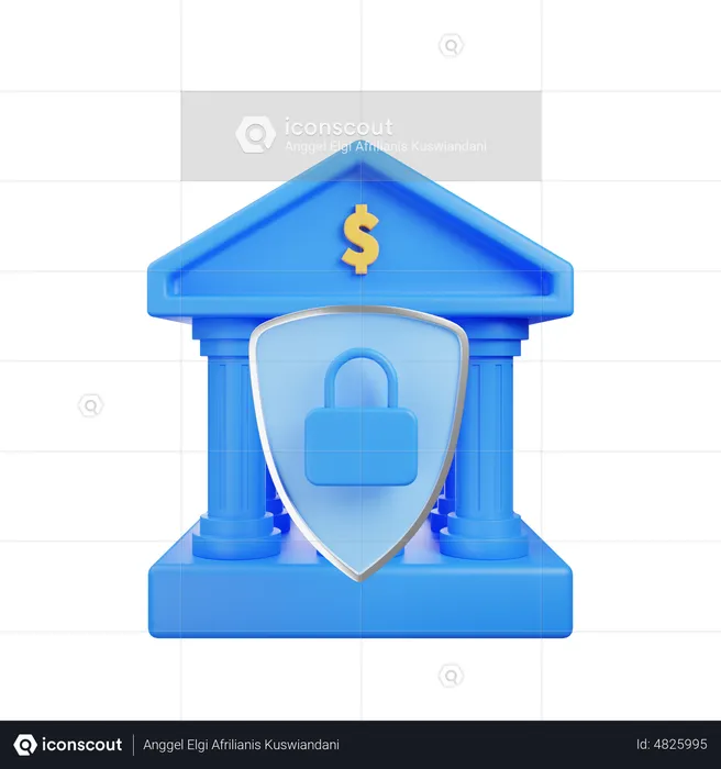 Sichere Bank  3D Icon