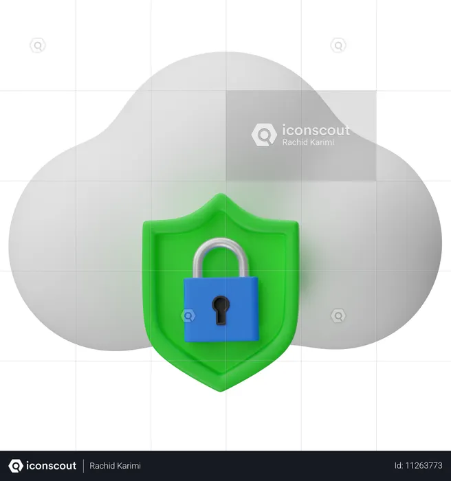 Sichere Cloud  3D Icon