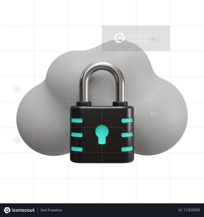 Sichere Cloud-Dienste  3D Icon