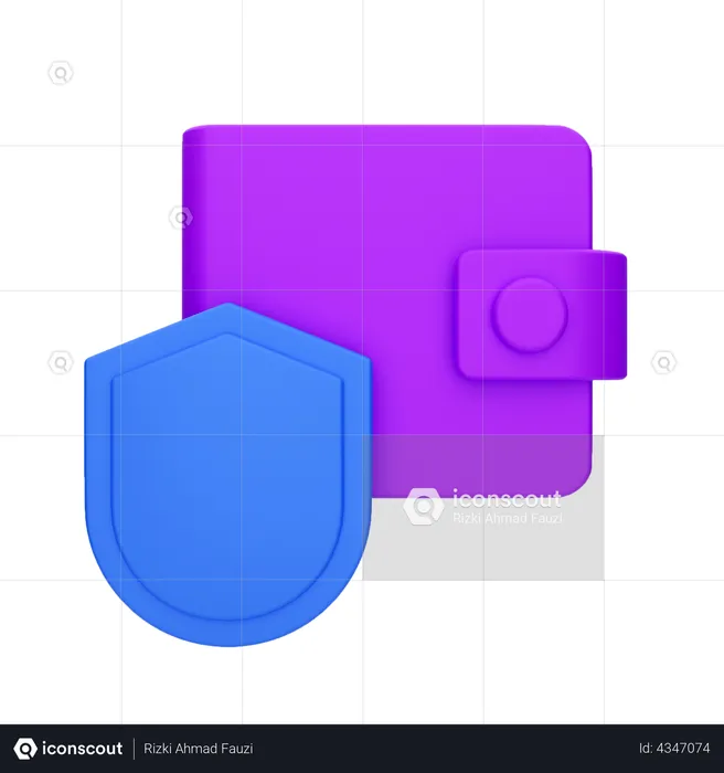 Sichere Geldbörse  3D Illustration