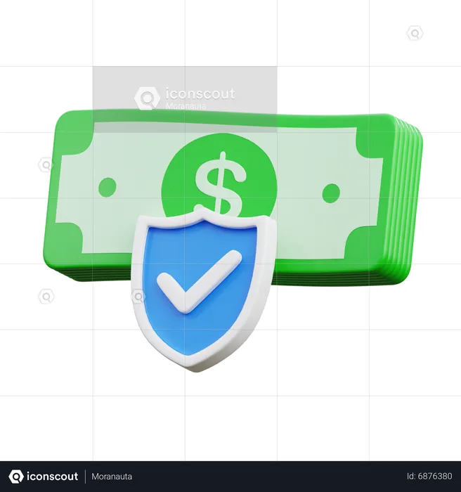 Sicheres Geld  3D Icon