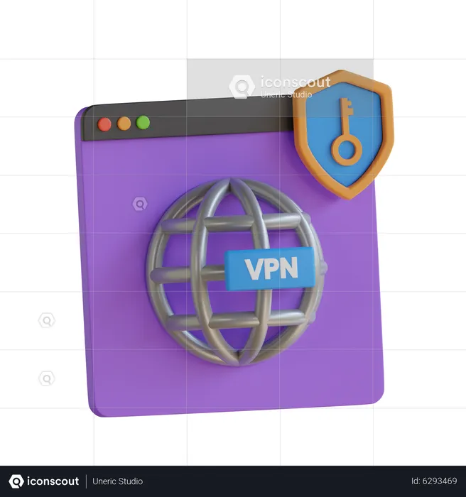 Sicheres VPN  3D Icon