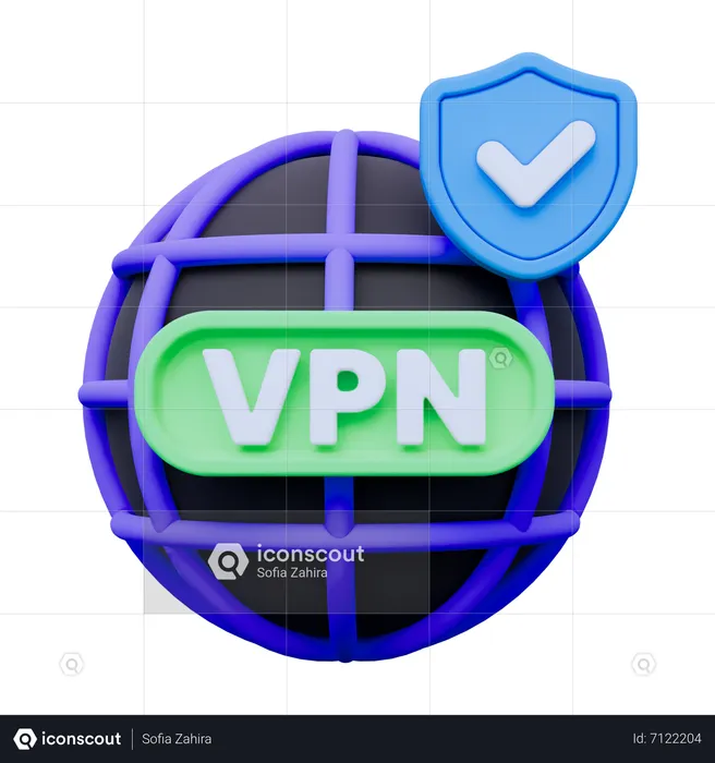 Sicheres VPN  3D Icon