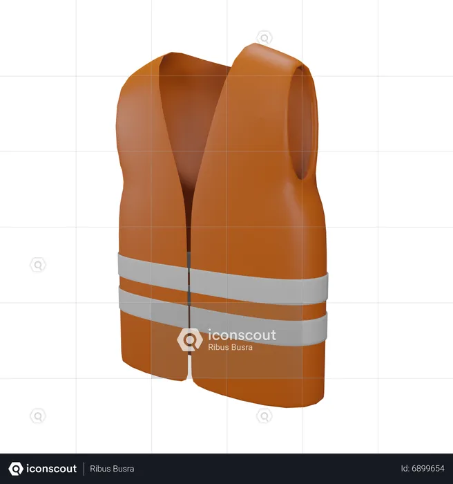 Sicherheitsjacke  3D Icon