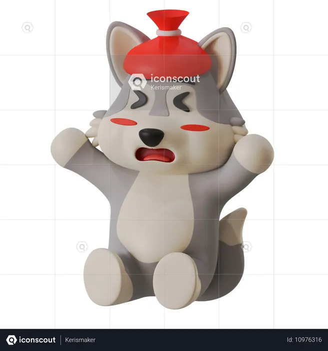 Sick Wolf  3D Icon