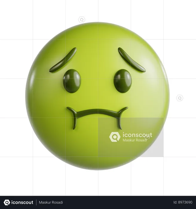 Sick Emoji Emoji 3D Icon