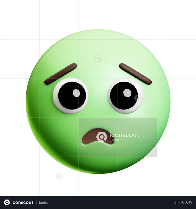 Sick Face Emoji 3D Icon
