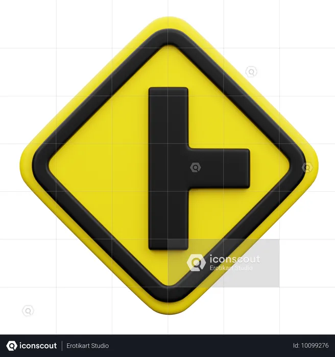 Side Road Right  3D Icon