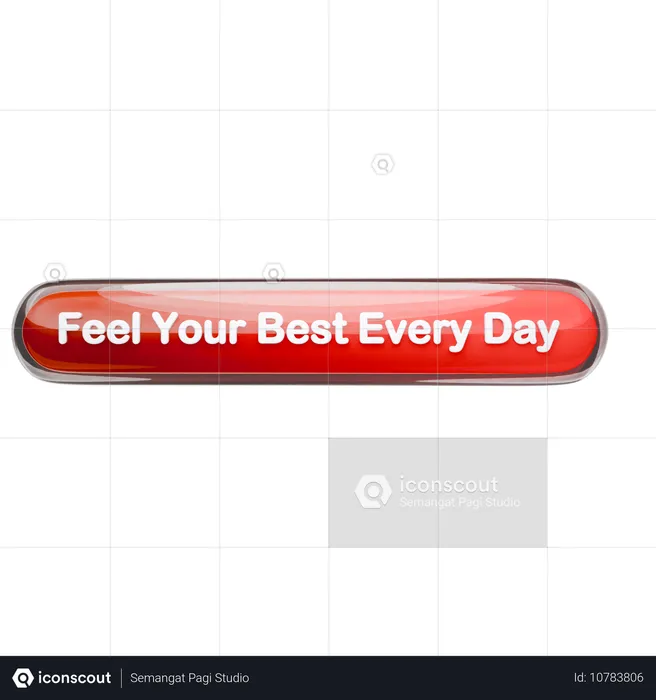 Siéntete lo mejor posible cada día  3D Icon