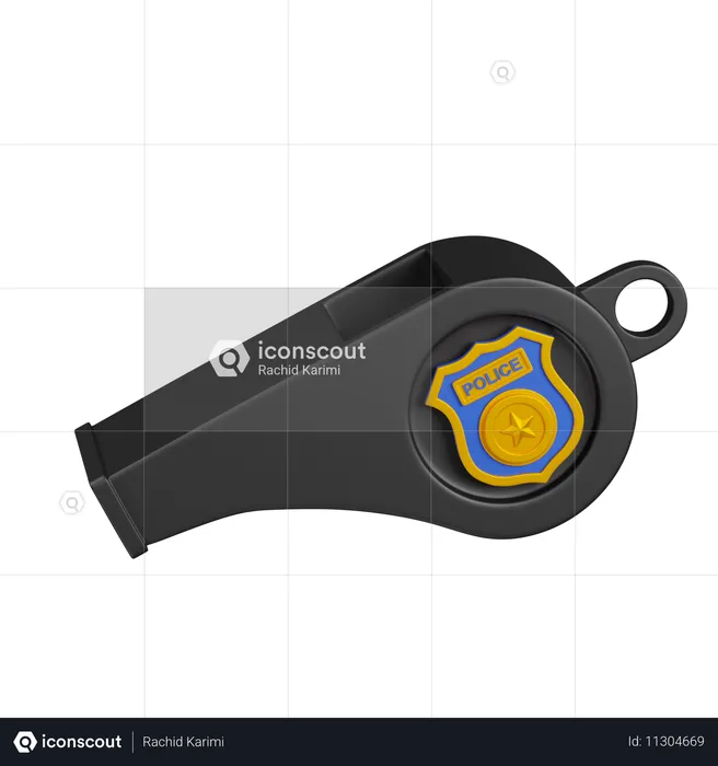 Sifflet de police  3D Icon