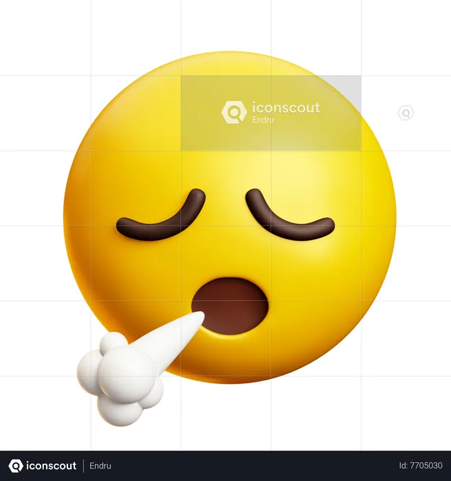 Sigh Emoji 3D Icon
