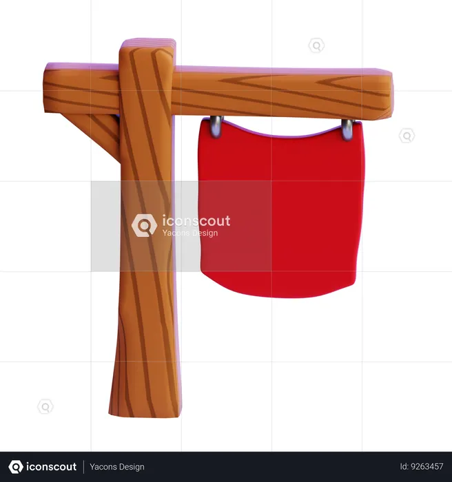 Sign Board  3D Icon
