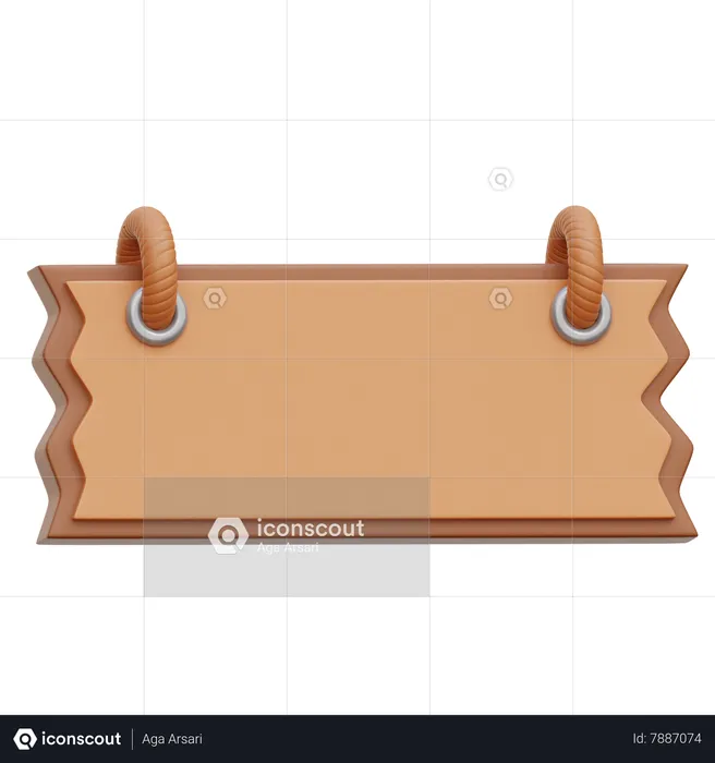 Sign Board  3D Icon