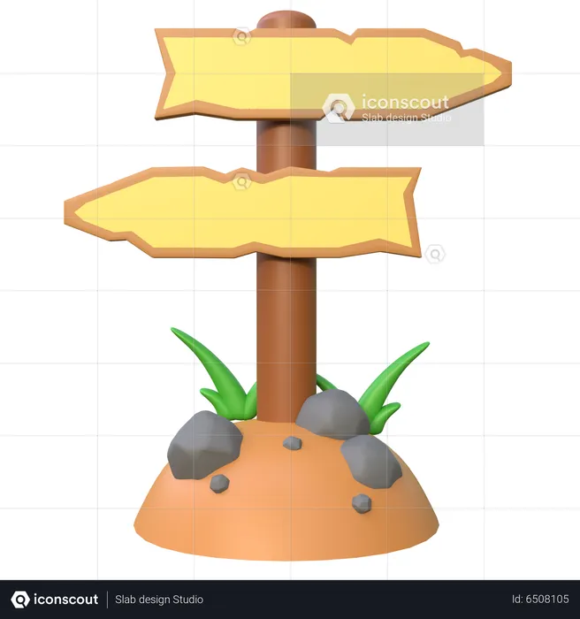 Sign Post  3D Icon