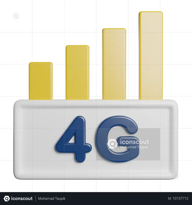 Signal 4g  3D Icon