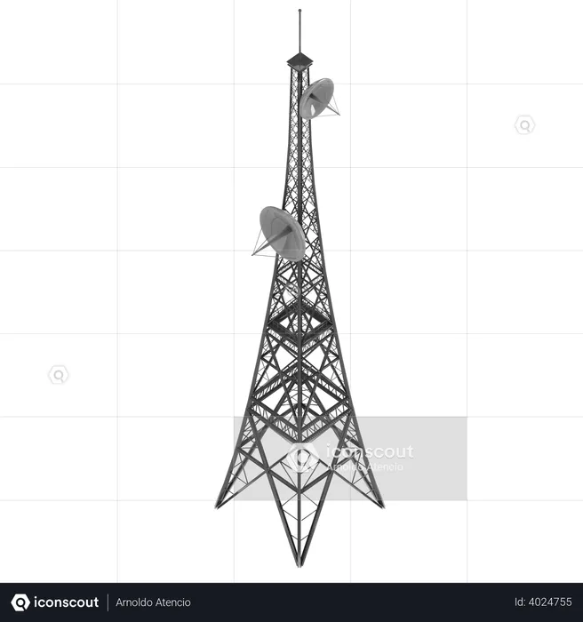 Signal Antenna  3D Illustration