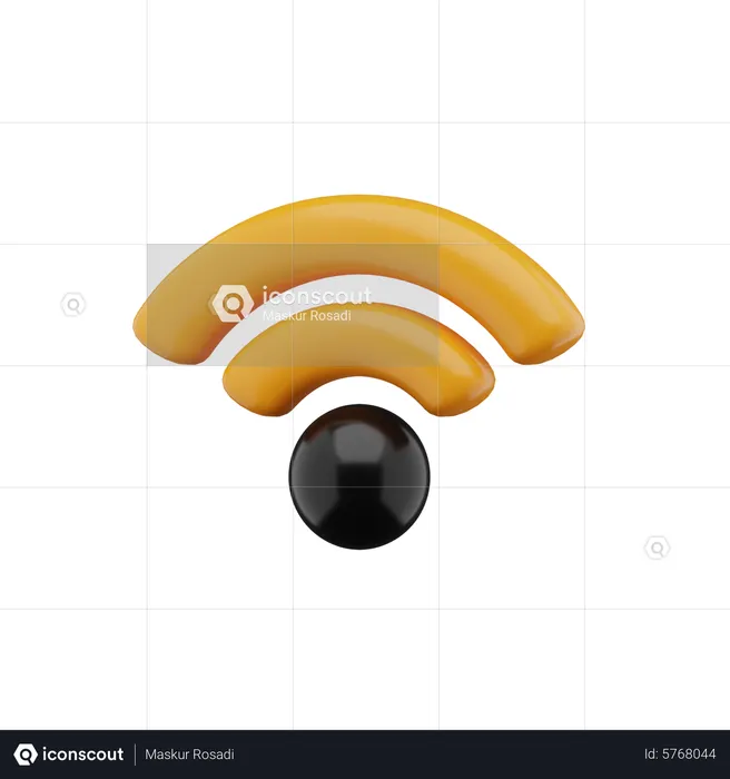 Wifi signal moyen  3D Icon