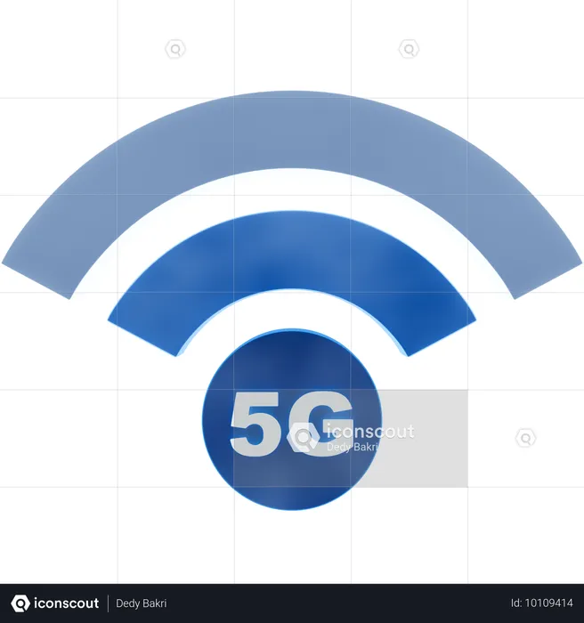 Signaux 5g  3D Icon