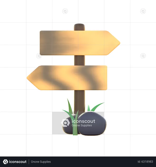 Signboard  3D Icon