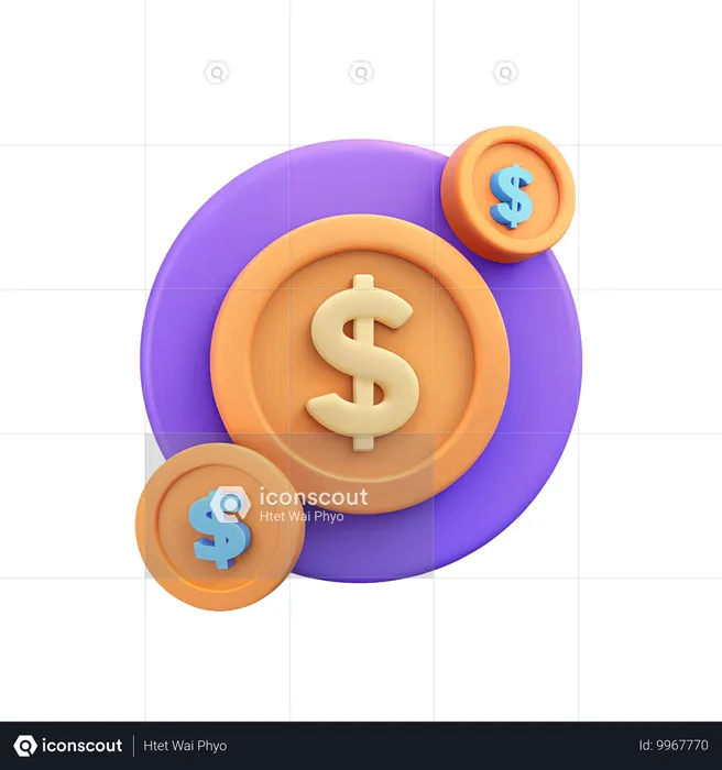 Signe dollar  3D Icon