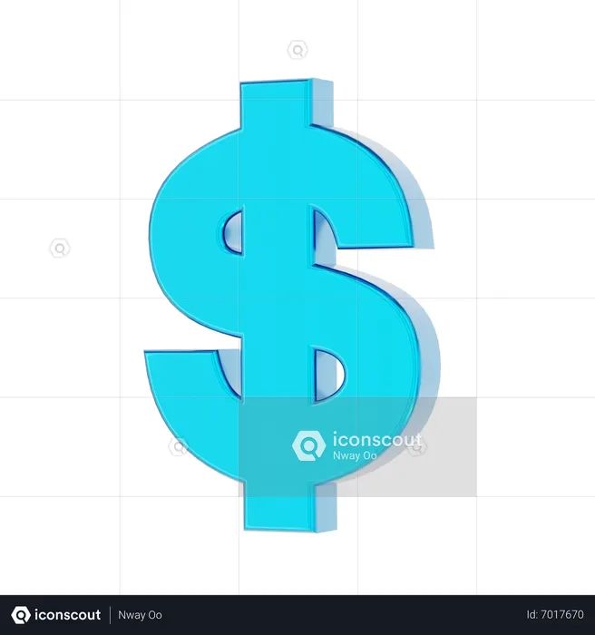 Signe dollar  3D Icon
