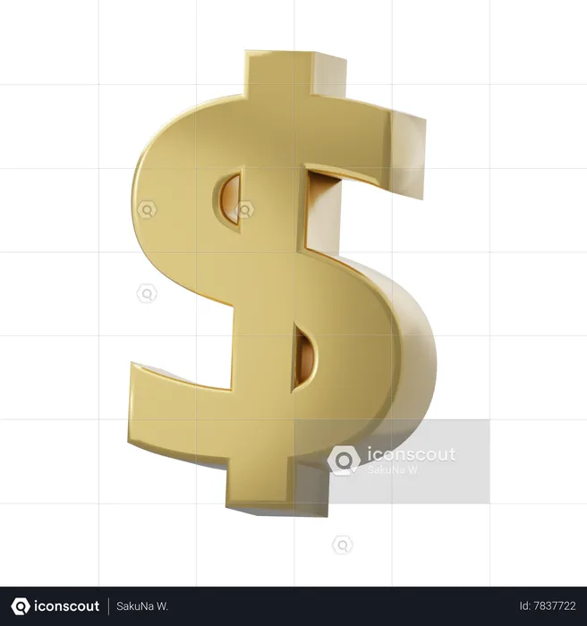 Signe dollar  3D Icon