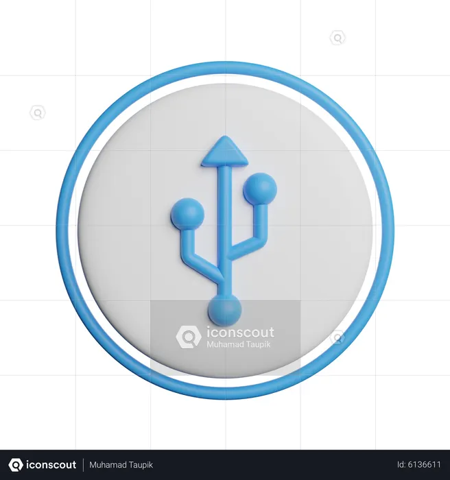 Signe usb  3D Icon