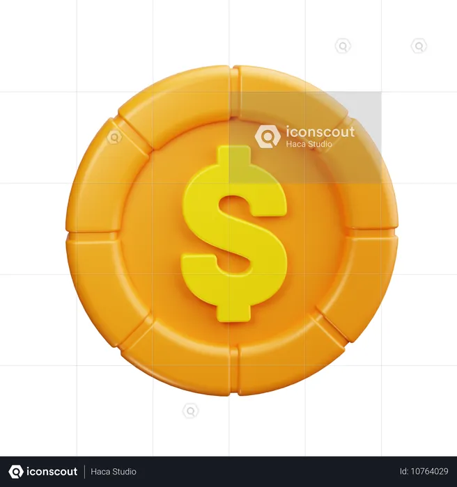 Signo de dólar  3D Icon