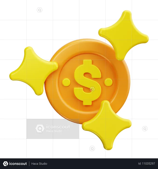 Signo de dólar  3D Icon