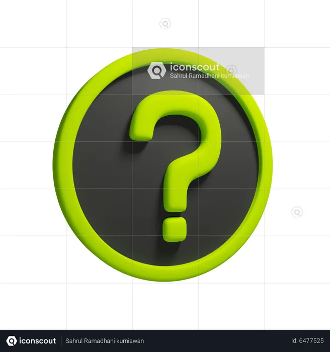 Signo de interrogación  3D Icon