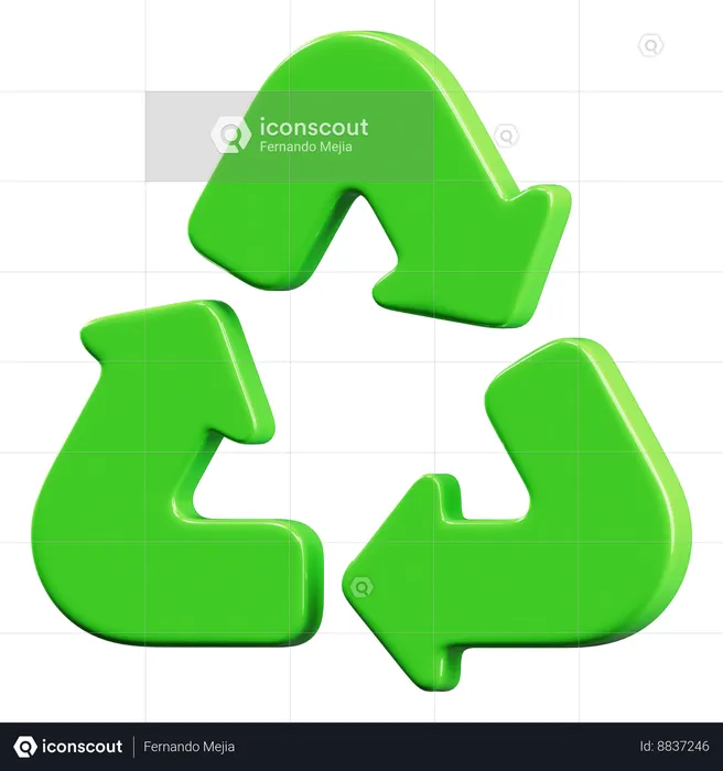 Signo de reciclaje  3D Icon