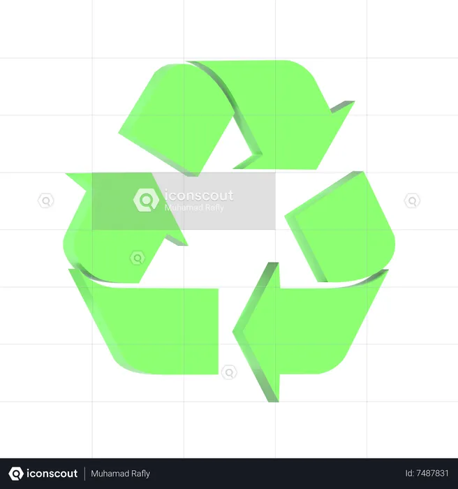 Signo de reciclaje  3D Icon