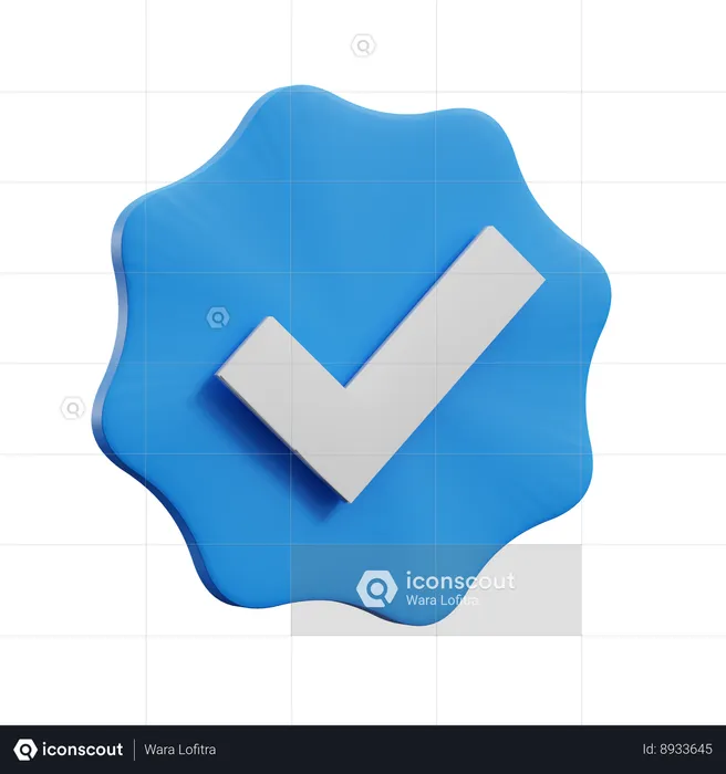 Signo verificado  3D Icon