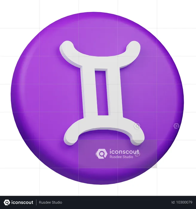 Signo del zodiaco géminis  3D Icon