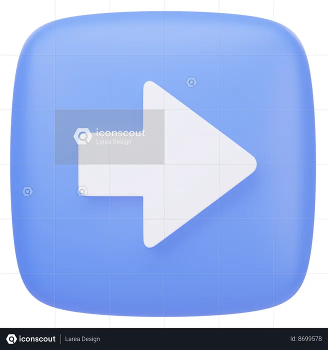 Siguiente flecha  3D Icon
