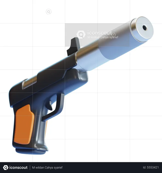 SILENCER PISTOL  3D Icon